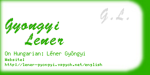 gyongyi lener business card
