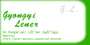 gyongyi lener business card